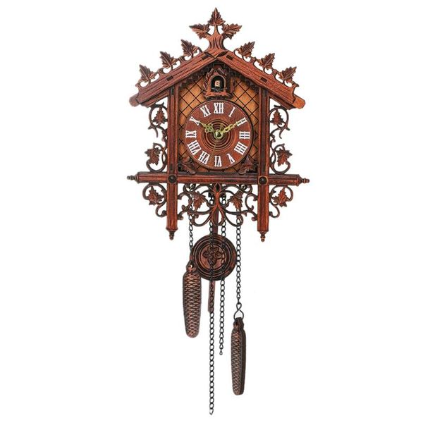 Wall Clocks ALIM Vintage Wood Cuckoo Clock Hanging Handcraft For Home Restaurant Decoration Art Swing Living Room