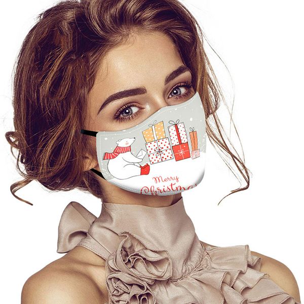 Cartoon Party For Christmas Adults Masks Cotton Cloth Face Mask Washable Reusable Anti-dust Mouth Cover Mask
