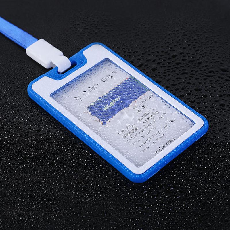 Card Holders Employee Name ID Business Cover Plastic Work Identity Badge With String Rope Student Holder