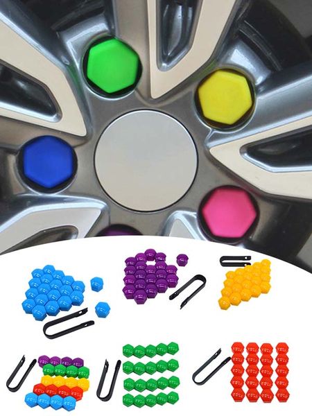 Car Tires Bolt Wheel Nut Bolts Head Cover Cap Protective Caps Exterior Decoration Protecting Bolted Rims 20PCS-Set 19mm