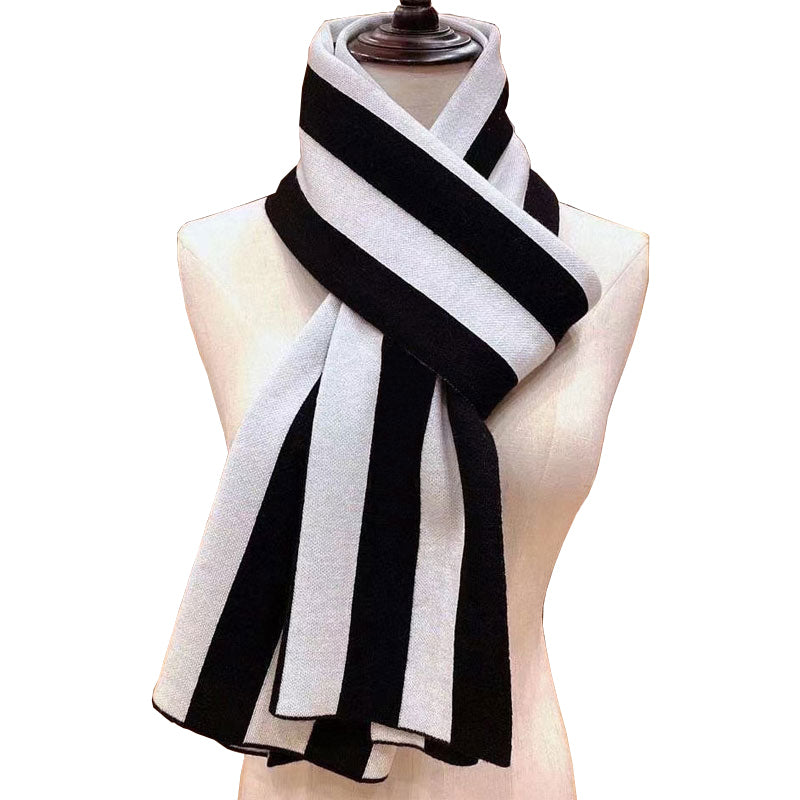 Man winter cashmere scarf high-end soft thick design wool Pashmina shawl Scarves stripes plaid neckerchief fashion men&#039;s and women&#039;s wraps