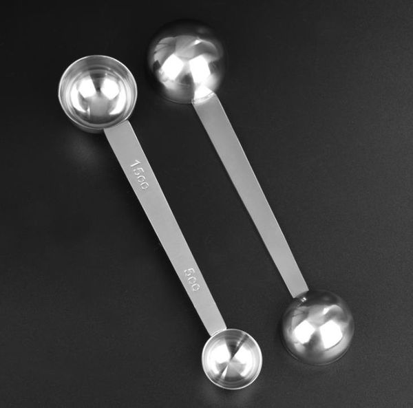 Stainless Steel Coffee Scoop Tea Coffee-Measuring Spoon Tools Double End Sugar Coffee-Spoon Tablespoon Kitchen Tool Accessories SN2999