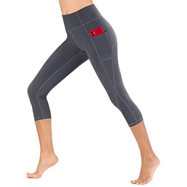 Women&#039;s Leggings Fashion Women Ladies High Waist Pants Workout Skinny Pockets Running Skateboarding