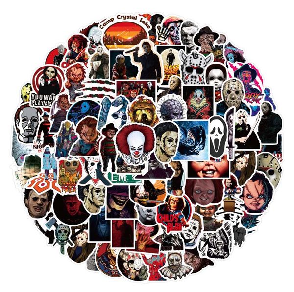 Auto Horror Movie Stickers Freday Childs Play Laptop Decals Skateboard Guitar Suitcase Freezer Motobike Graffit DIY Cartoon Kid Gift Sticker