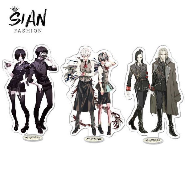 Anime Tokyo Ghoul Acrylic Figure Stand Model Plate Desk Decoration Cartoon Kaneki Ken Touka Kirishima Standing Plate Toy Jewelry G1019