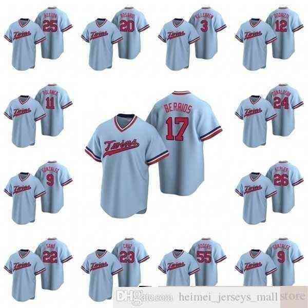 2022 Baseball Men Josh Donaldson Jerseys Stitched Byron Buxton Miguel Sano Max Kepler Women Youth Kids Jersey