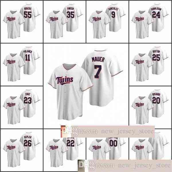 2022 Baseball Men #22 Miguel Sano 26 Max Kepler 23 Nelson Cruz 55 Taylor Rogers PINEDA MAUER Custom Women Youth White Home Jersey