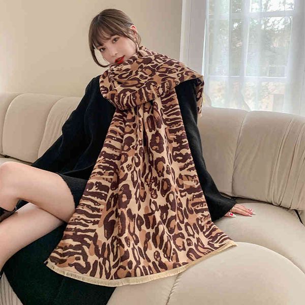 Scarf Neckerchief Scarves Warm Imitation Cashmere for Women in Autumn and Winter Shawl Tassel Office Warmth