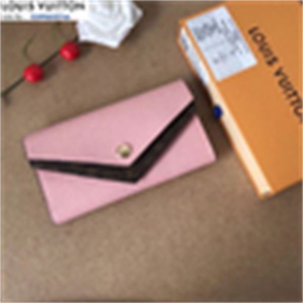 Wallet Wallets Holders Grainy Flap Brand Pink Women Real Leather Long Designer Chain Wallet Pouches Key Card Luxury Phone M64317 Cases Purse