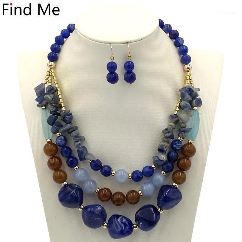 Find Me 2021 Fashion Multilayer Long Chain Collar Choker Necklace Vintage Big Gem Statement Women Jewelry Wholesale1