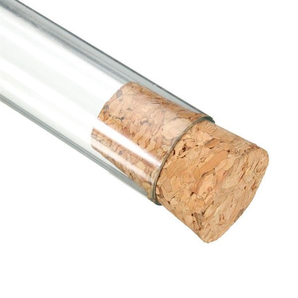 25x200mm Clear Pyrex Glass Test Tubes with Cork Stoppers,High Temperature Resistant, Laboratory School Educational