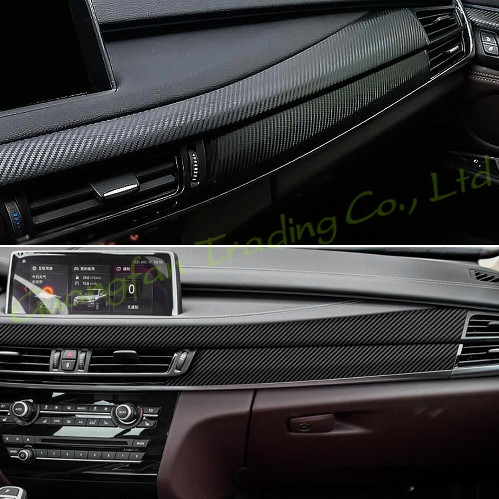 Interior Central Control Panel Door Handle 3D 5D Carbon Fiber Stickers Decals Car-styling Cover Parts Products Accessories For BMW X5 F15-X6 F16 Yea