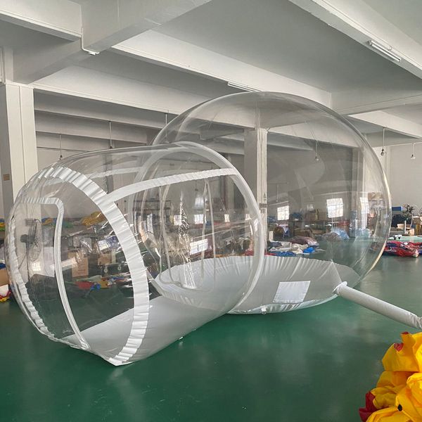 3M ,4M,5M Outdoor Rental Camping Clear Transparent Inflatable Bubble Tent-Crystal Dome house With Tunnel single room