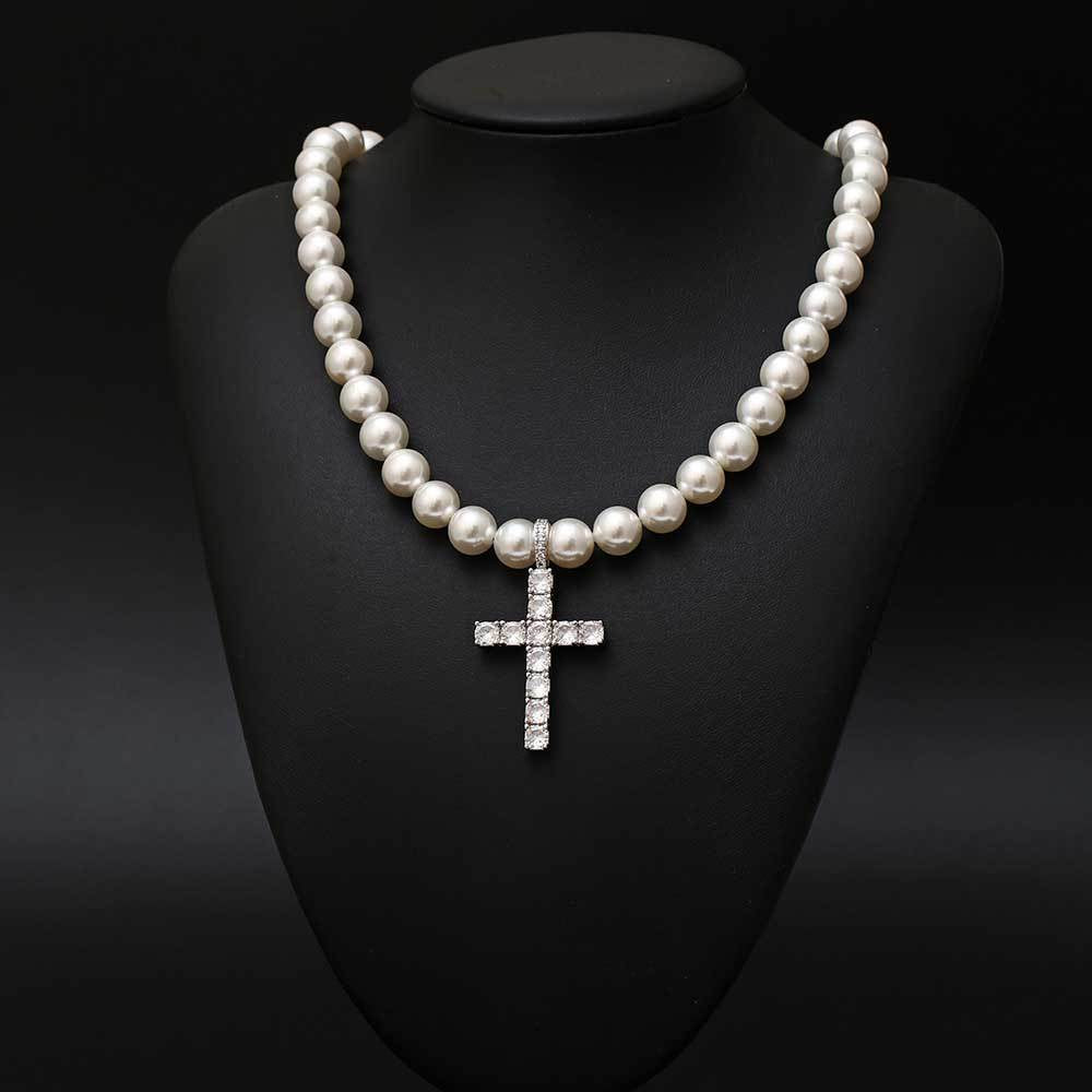 cross pearl men necklace Jewelry Letter Diamond Butterfly Necklace Valentines Day women girls high end elegant choker Lady Wedding Engagement Gift w