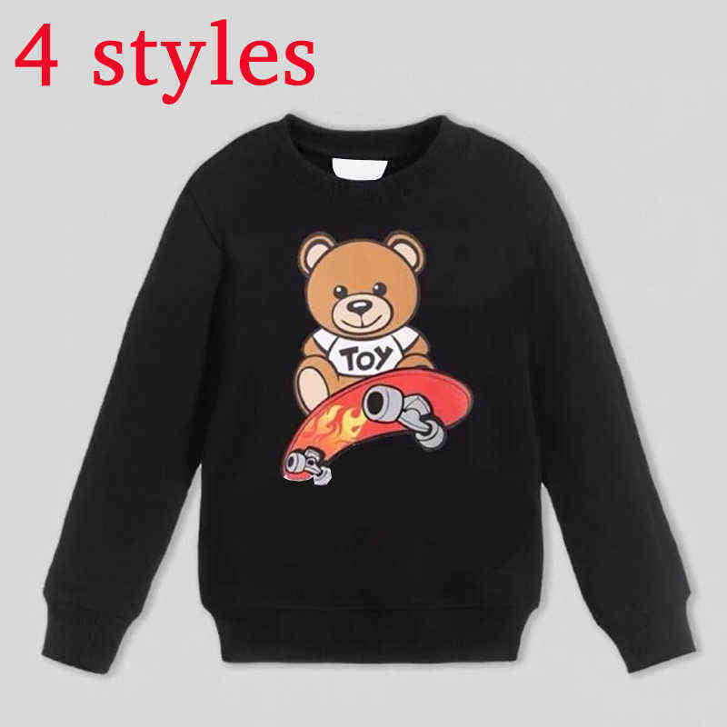 Kids Hoodies Sweatshirts Girls Boys letter Tops Hoodie Teen Children Winter Clothes Splicing skateboard DJing bear Clothing Classic Baby