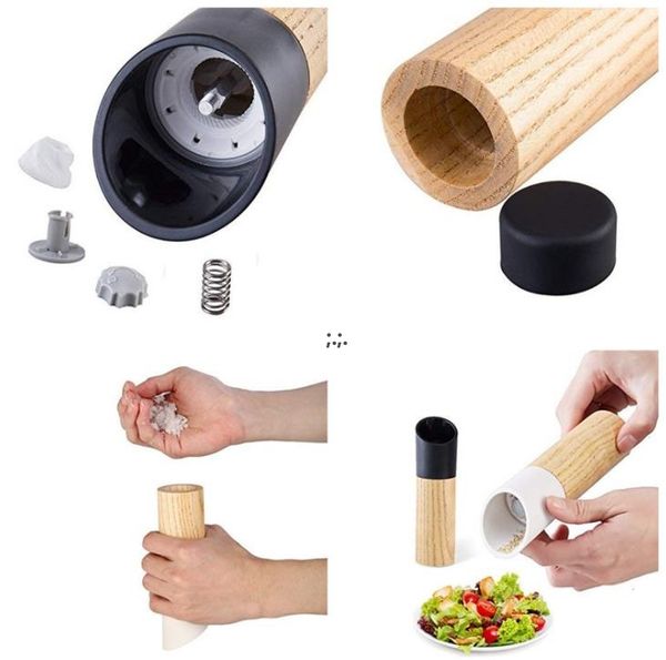 Kitchen Tools Wooden Salt Pepper Grinders Manual Mill Salts And Peppers Grinder Mills Wood RRD11374