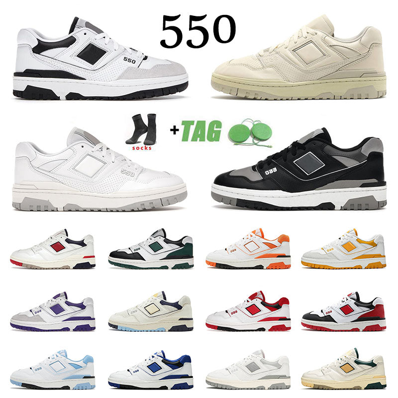 550 Mens Womens Casual Designer Shoes Aime Leon Dore Green Yellow Auralee Navy Blue Shadow White Grey Sea Salt Black Fashion Sports Sneakers Platfor