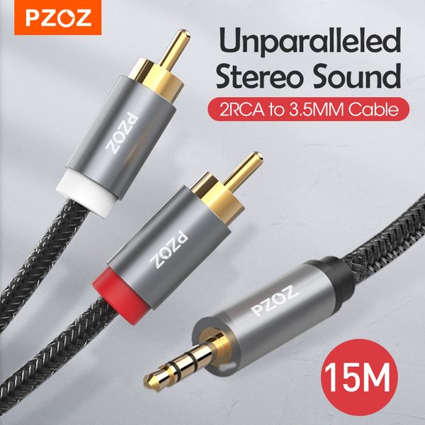 Aux Cable 3.5 mm to 2RCA RCA Cable 3.5mm Jack to 2 RCA Adapter Splitter Audio Cable for TV Box Home Theater Speaker