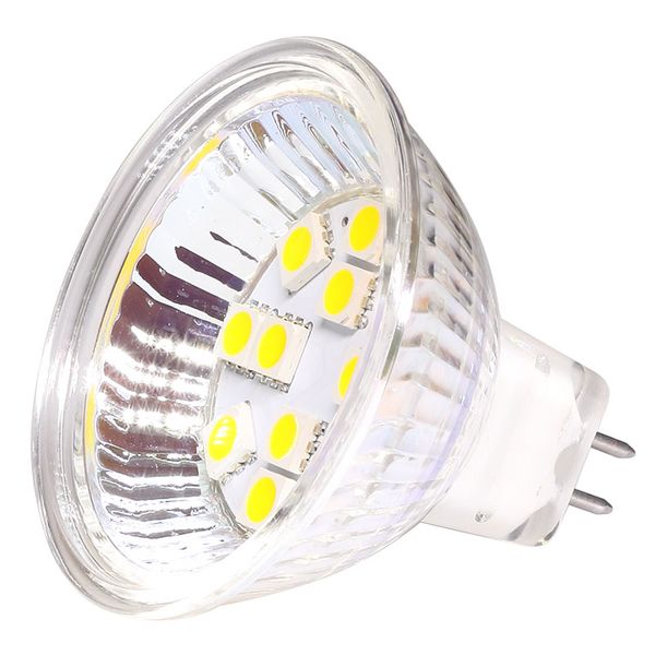 MR16 Light Bulb 12LED SMD5050 AC-DC10-30V 12V-24V White Warm White Spotlight Ceiling Lammp