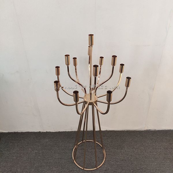 decoration Handmade Gold Silver Candles Stand Wedding Centerpiece Metal no Crystal candle stick holders candlebra wedding centerpieces candl