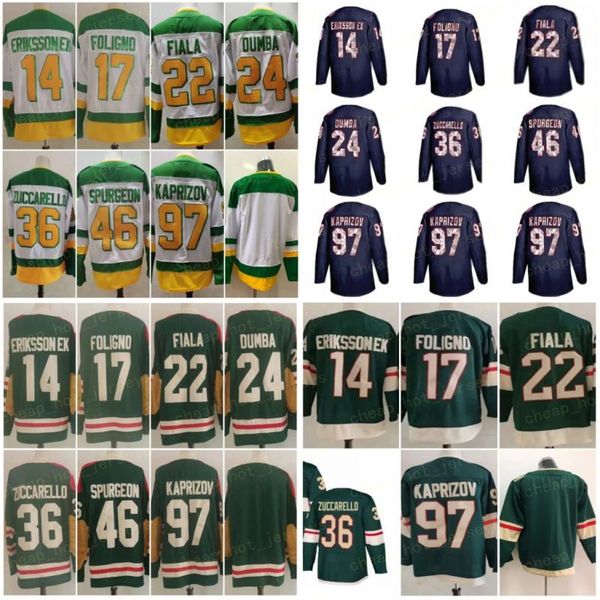 2022 Winter Classic 97 Kirill Kaprizov Hockey Jerseys Reverse Retro Kevin Fiala Matt Dumba Mats Zuccarello Jared Spurgeon Marcus Foligno Eri