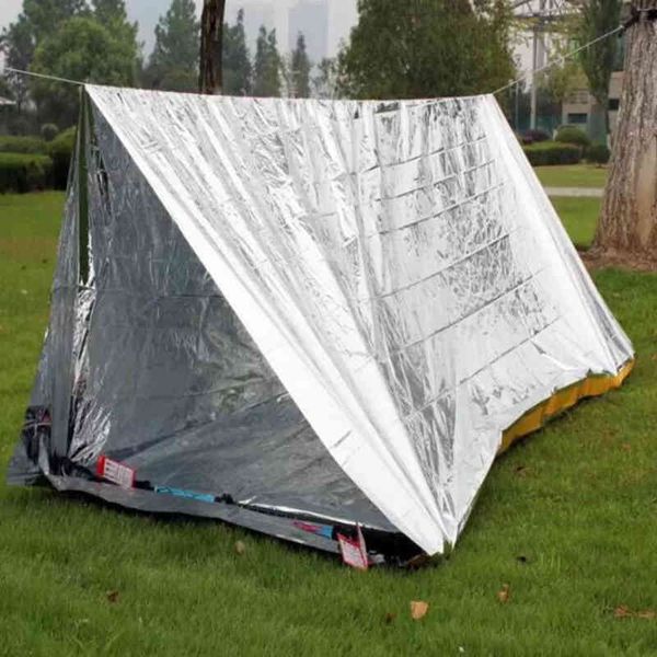 Waterproof Sliver Mylar Thermal Survival Shelter Emergency shelter for Camping tent Sporting Outdoor emergency center 240*160cm