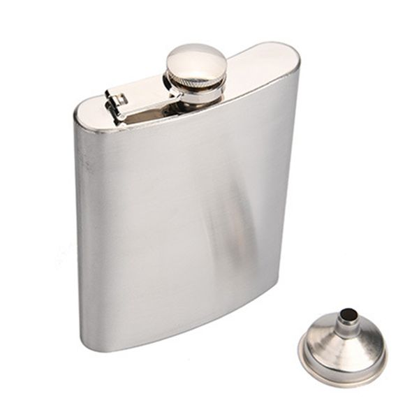 Pocket Hip Flask With Funnel 4oz 5oz 6oz 7oz 8oz 10oz Stainless Steel Hip Flasks Portable Flagon Ounce Whisky Stoup Wine Pot Alcohol Bottle