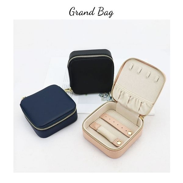 New Women Gift Box For Jewellery Customized Jewelry Case Cow Leather Necklace Jewel Organizer Case Fashion Box Of Jewellery 220315