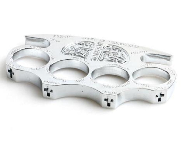 2 pcs DETECTIVE CONSTANTINE BRASS KNUCKLE DUSTERS GOLD Powerful damage safety equipment self-defense