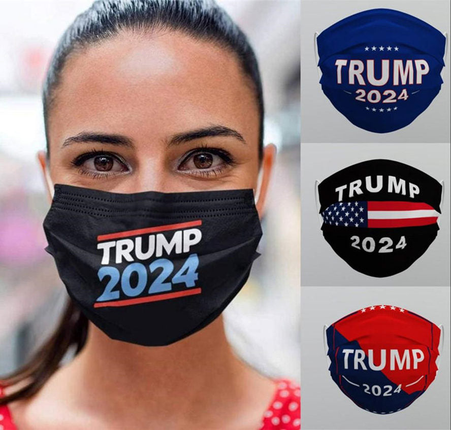 TRUMP 2024 Reusable Washable Face Mask Non-woven Fabric Dustproof Haze-proof Breathable Masks Wholesale Stock