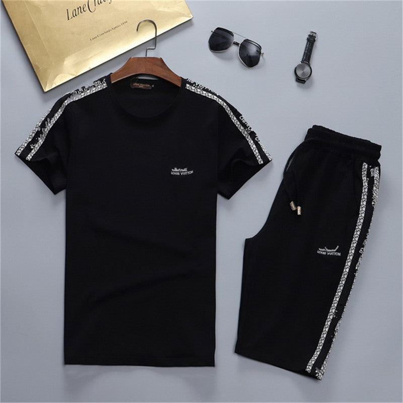 2021 hot High quality fashion men&#039;s summer sportswear short-sleeved shirts jogging suits men&#039;s running men&#039;s short suit sportswear