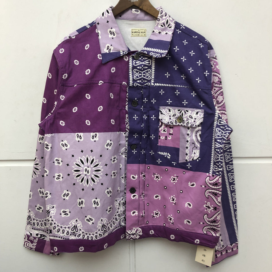 2021 New Cashew Flower Kapital Denim Jacket Men Women 1:1 Top Quality Button Coat Cargo Outerwear Mens Clothing X37q