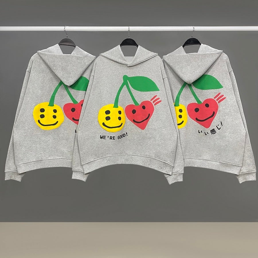 2021 New Girls Do Not Cry Hoodie Women Men 1:1 Best-quality Cherry Print Human Made Pullover Olys