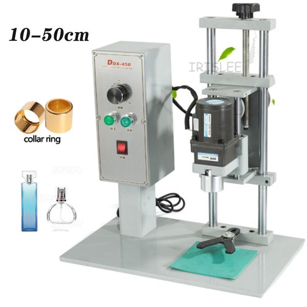 Semi-Auto Capping Machine Electrical Desktop Cap Screwing Machine 10-50mm Caps Perfume Collar Ring Tobacco Tar Bottle