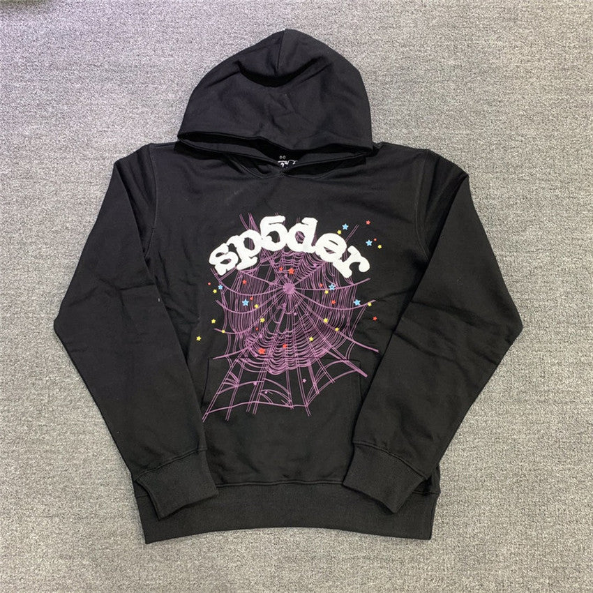 2021 New Foaming Printing Sp5der 555555 Angel Number Hoodie Men Women Spider Web Pattern Pullover Sweatshirts Sgy1