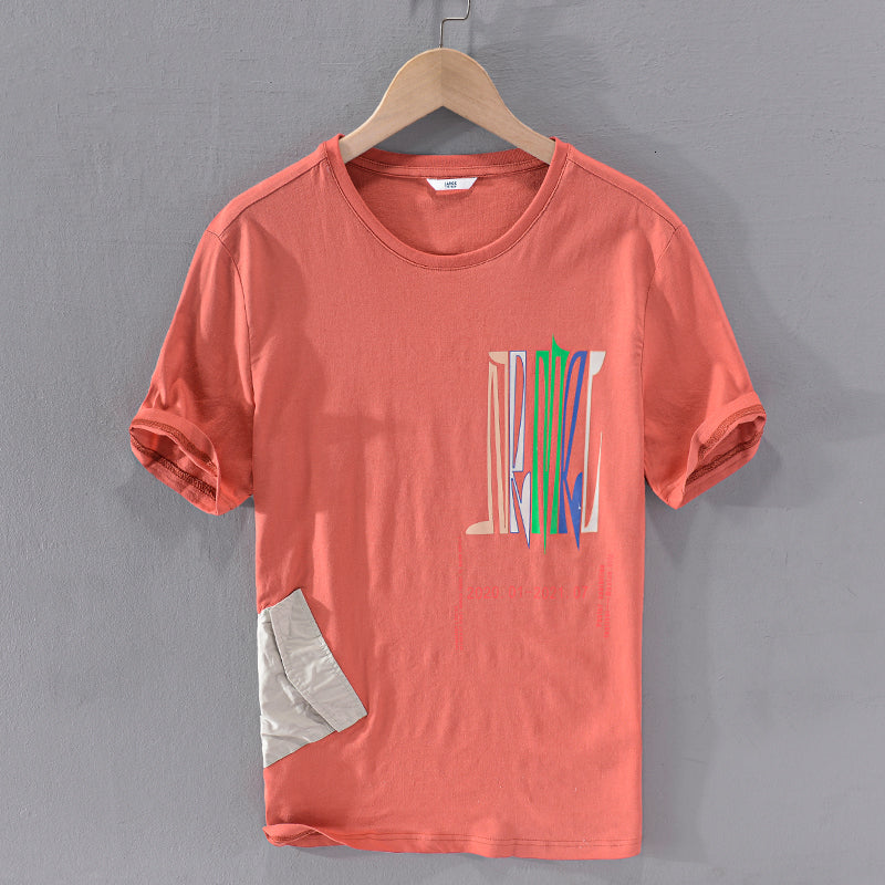 2021 Summer New Brand Trendy Pocket Linen Shirt Fashion Wine Red T-shirt for Men Loose Casual t Shirts Male Camiseta Camisa Dktb