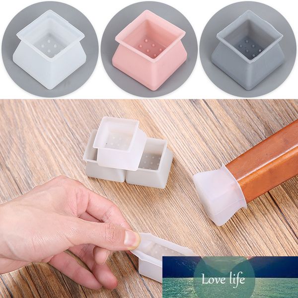 4Pcs Silicone Non-slip Mat Table Chair Leg Cap Pad Furniture Table Feet Cover Floor Protector Chair Foot Protection Cover