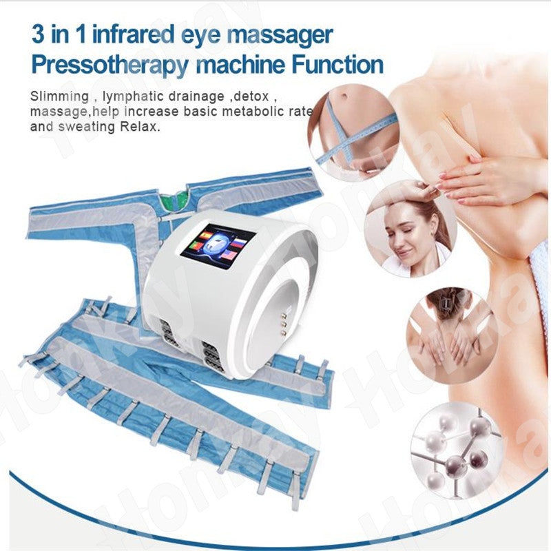 New Arrival 3 in 1 far infrared pressotherapy equipment -electro lymphatic drainage machine-best pressotherapy lymphatic drainage machine