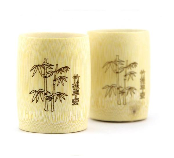 100pcs-lot Traditional Chinese Handmade Natural Bamboo Cup For Tea Water Beer Coffee Juice SN5175