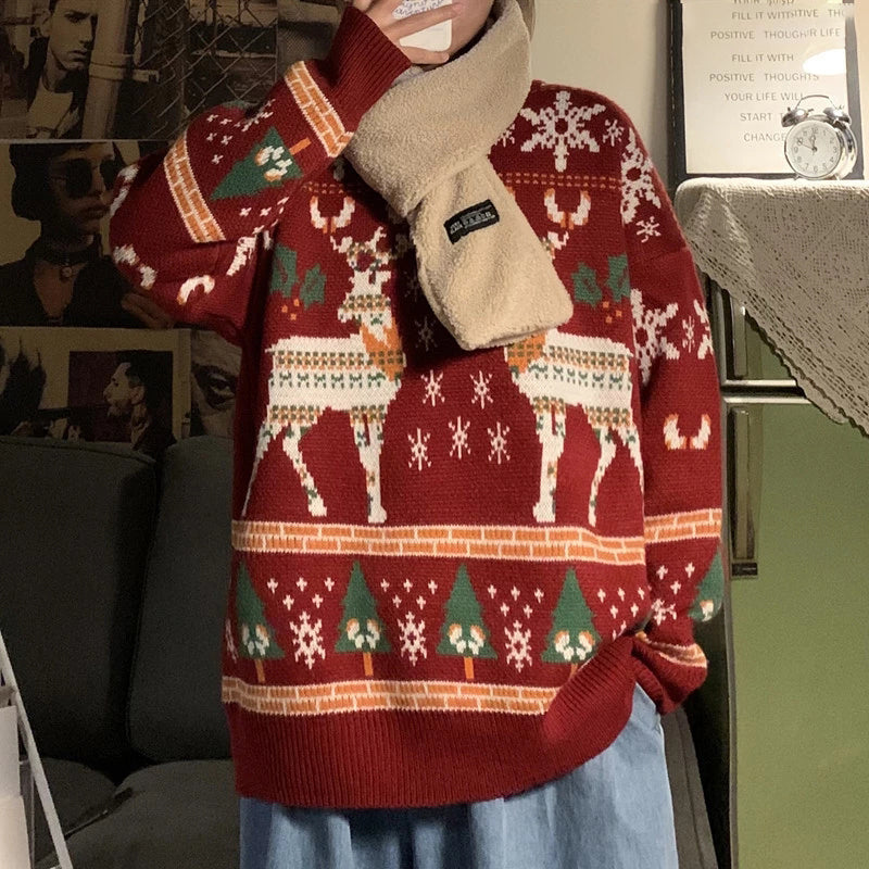 2021 Autumn Winter Pullover Vacations Casual Male Attire From Cartoon Animated Sweatshirts Men&#039;s Christmas Sweaters Q9zl