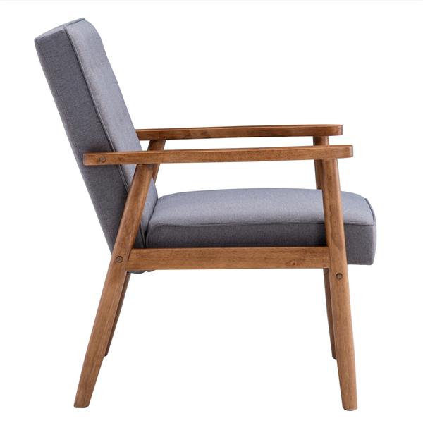 Living Room Furniture Retro Modern Wooden Single Brown PU Chair