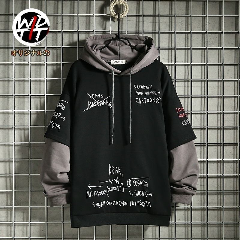 2021 New Spring-autumn Men&#039;s Retro Mock Double-knit Hip Hop, Loose Hoodie Print, Velour Hoodie, Quilted Man&#039;s Jacket. Edtn