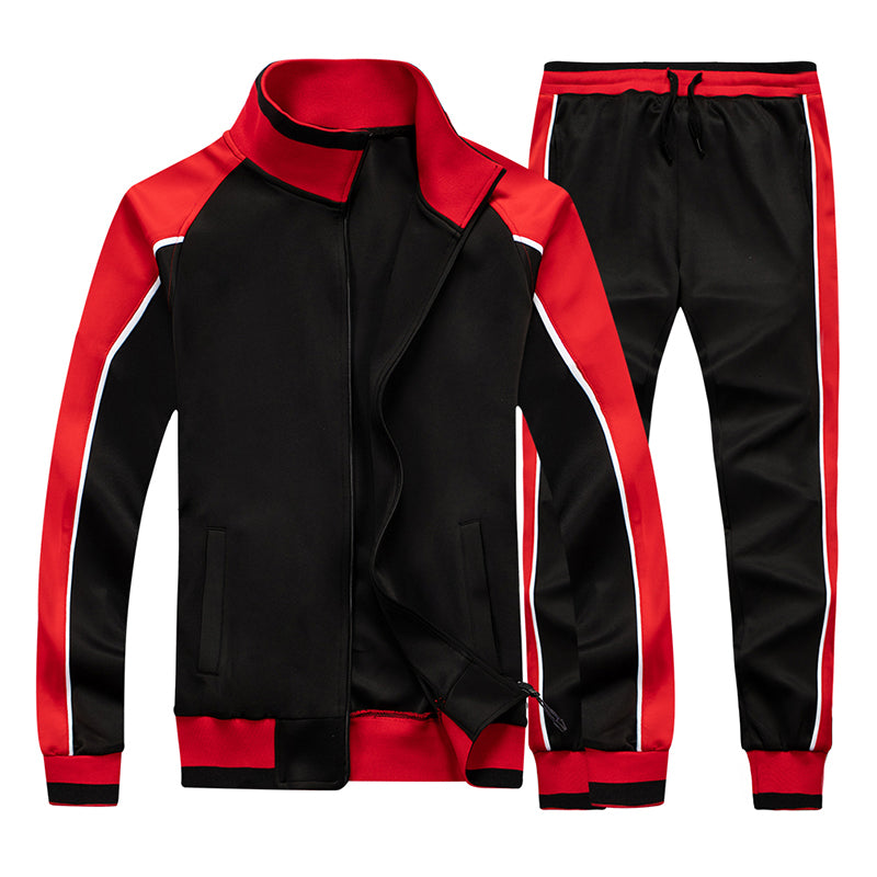 New Training Set 2021 of Men Autumn Suit Male Hoodie + Hip Hop Shredded Pants Sports Clothing 2pcs 5876