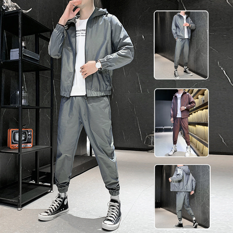 Training 2021 New Set of Men&#039;s Clothes Sweat Suit Two Pieces Baseball Jacket + Male Hoodie Hip Hop Jogger Joint Kd0i