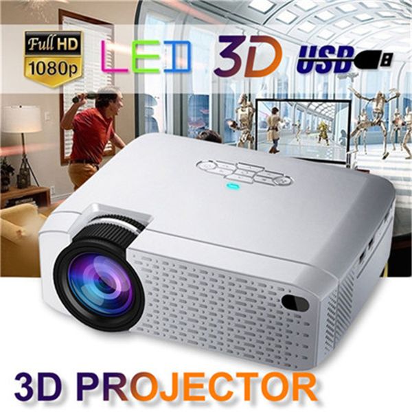 D40W WiFi Mirroring 1600 lms Mini Projector Protable projector Support Phone USB 3.5mm jack LED Lamp Home entertainment projector Best Gift