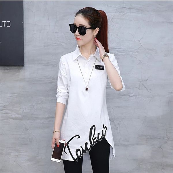 Shirts Women Long Sleeve Blouse Women&#039;s Embroidery Shirt Spring Fashion Wild Ladies Blouses Plus Size women clothing DF2435 210225