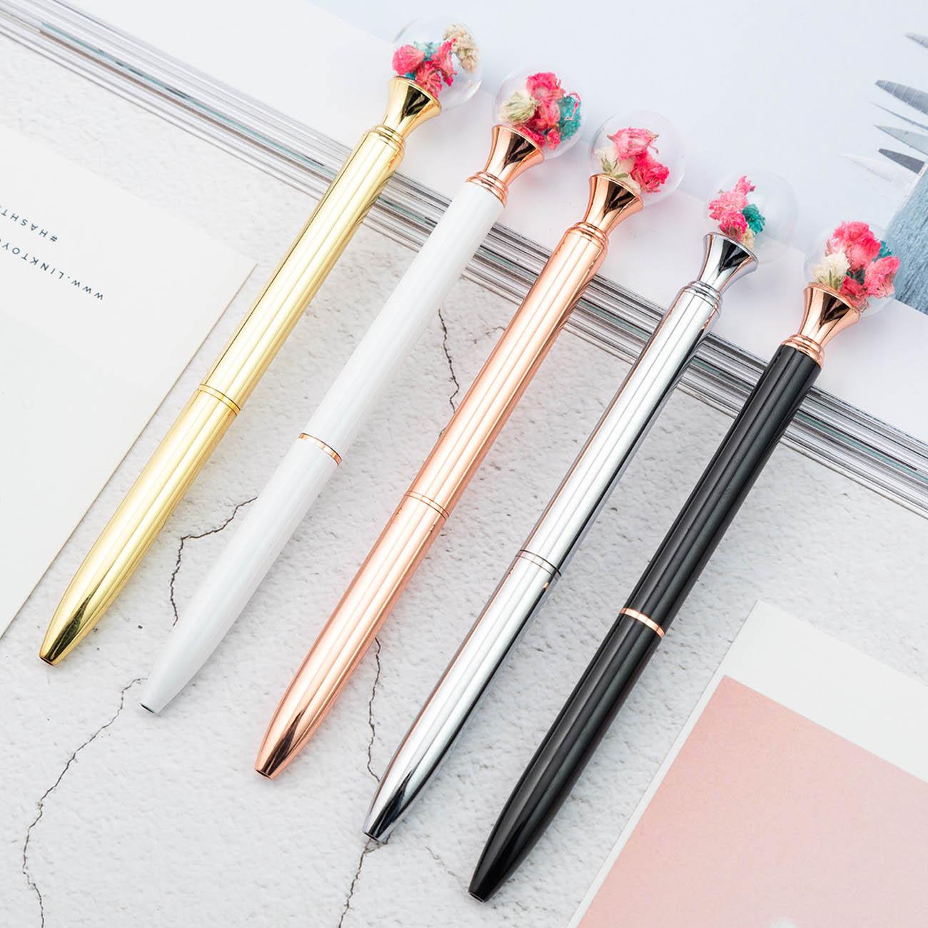 Metal Ballpoint Pen 1.0mm Writing Cute pens School Office Supplies Novelty Luxury stationery Christmas Gifts