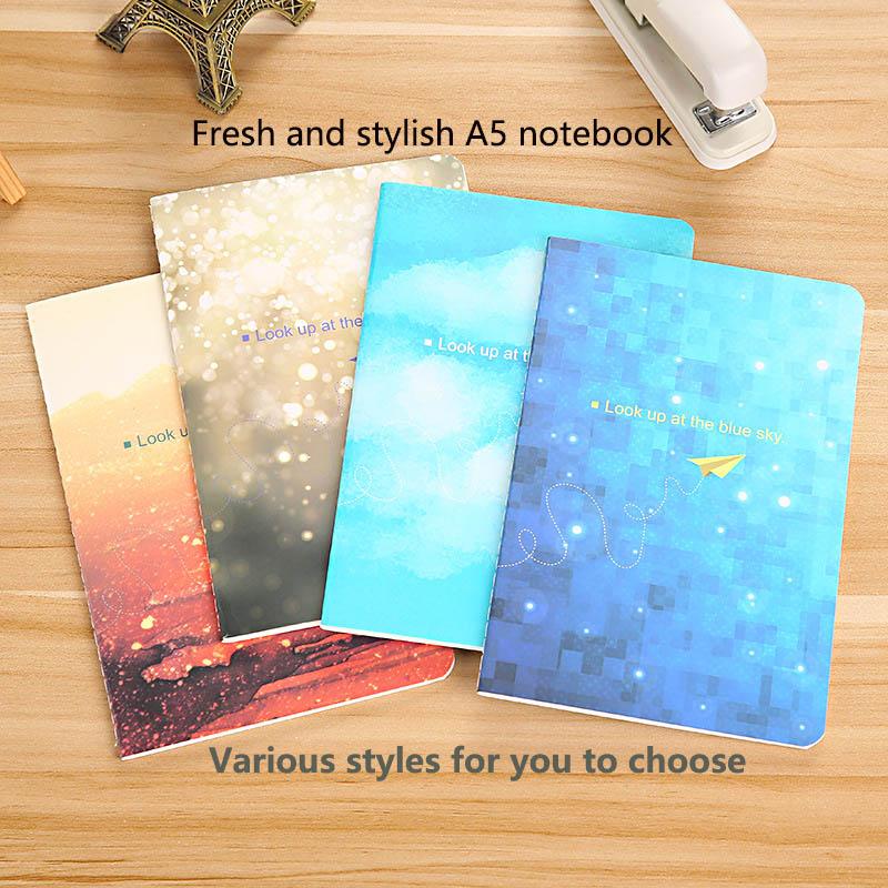 Mengpi small fresh A5 notebook soft copy 32K small notepad kraft notebook portable student gift car line book
