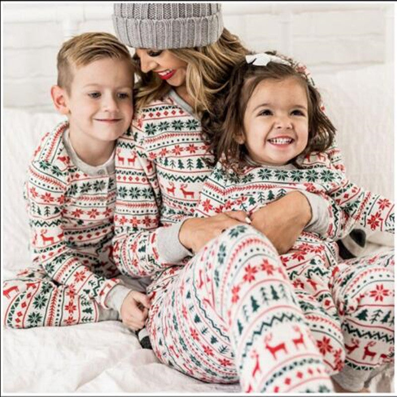 2021 Christmas Pajamas Ins New Xmas Mom Dad Kid Baby Sleepwear Nightwear Homewear Family Matching Pjs Set 2p2r