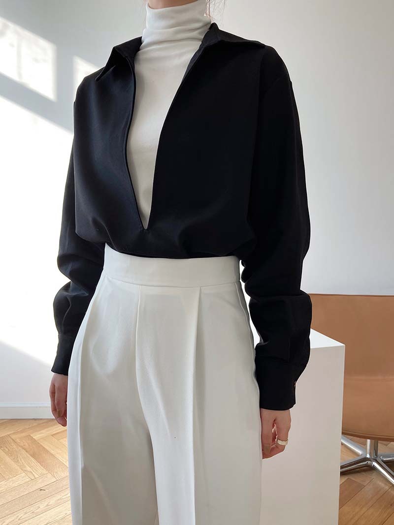 New 2021 Women Spring Deep V-neck Designs Tops and Blouses Fashion Women&#039;s Shirts Ypl9 BXIBbeautiful